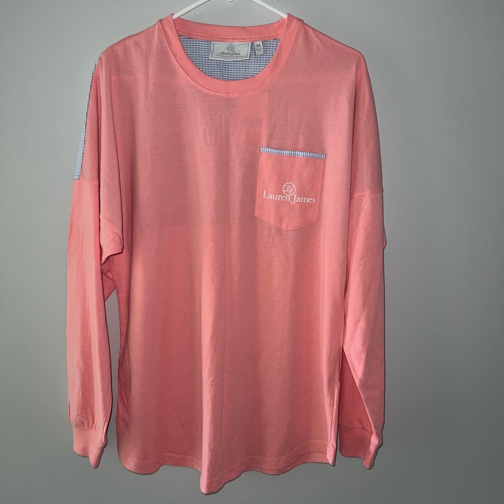 Lauren James Pink Long Sleeve Tee
